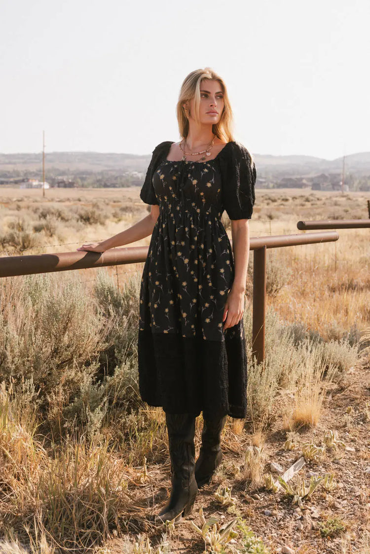 Midi dress in black 