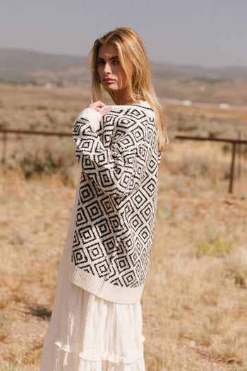 Jennifer Geometric Cardigan - FINAL SALE