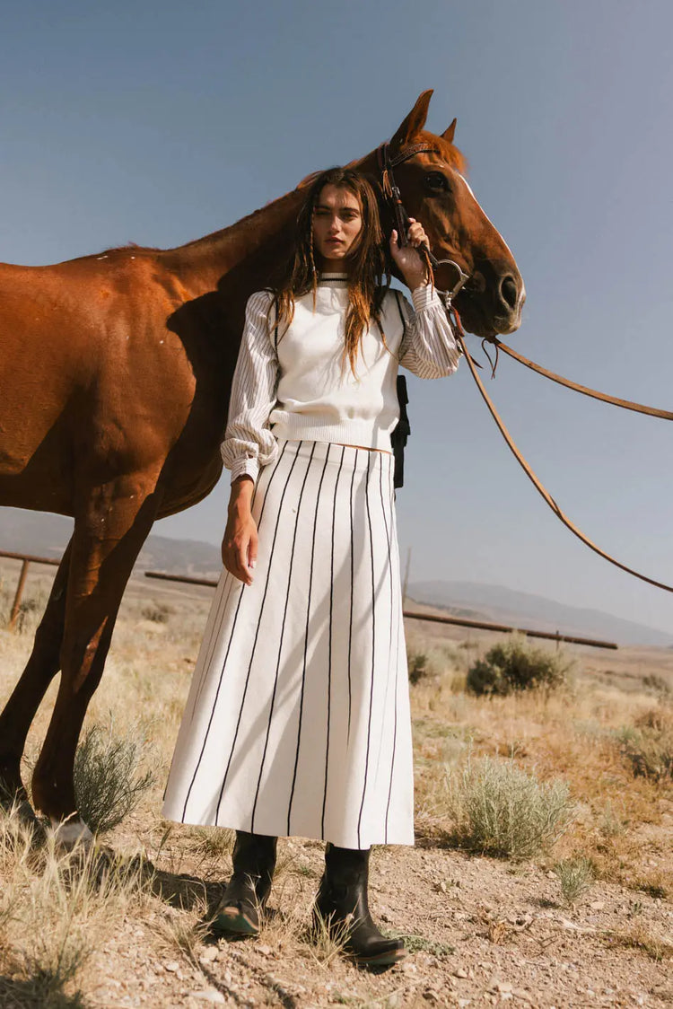 Striped maxi skirt 