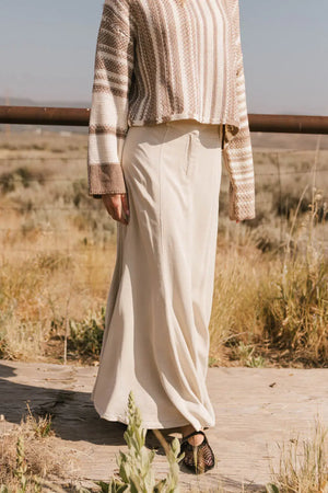 Sunny Maxi Skirt in Taupe - FINAL SALE