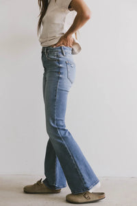 Bootcut denim pants in medium wash 