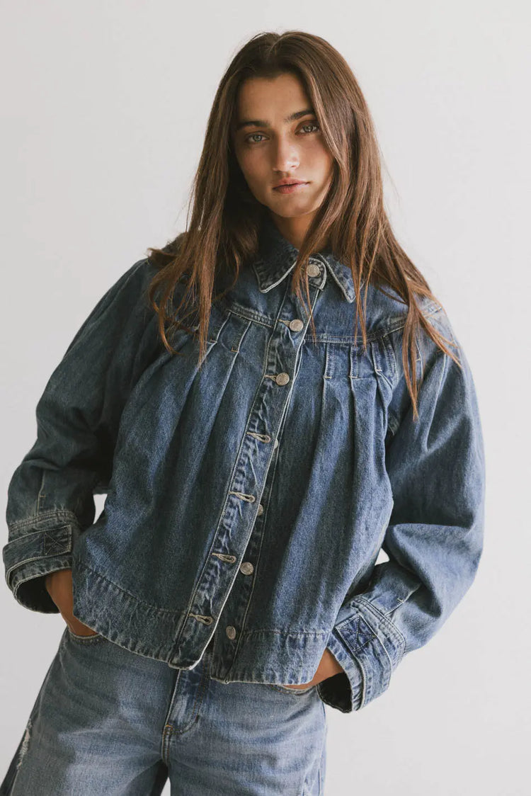 Button up denim jacket 