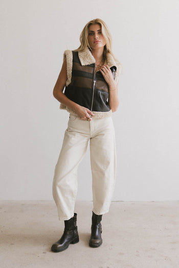 Lex Barrel Jeans in Ivory - FINAL SALE