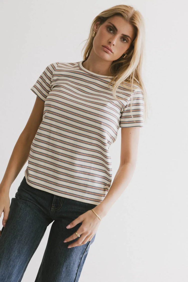 Striped basic top 