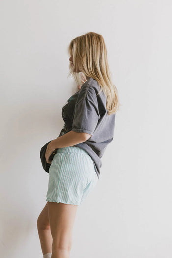 Short sleeves graphic tee in grey 