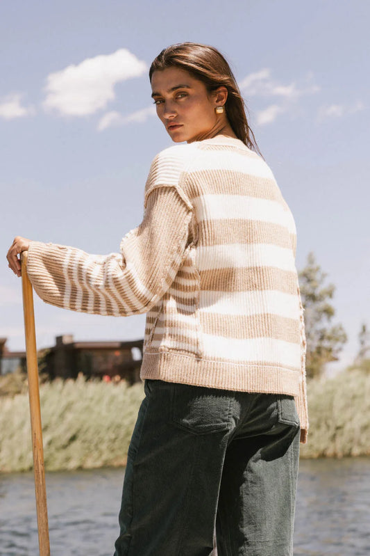 Knit sweater in cream 