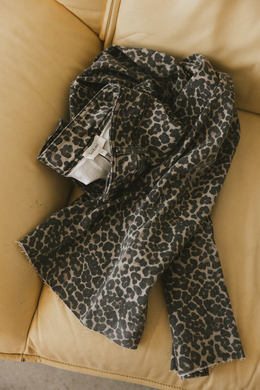 leopard denim