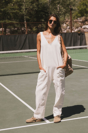 Marie Jumpsuit in Cream - FINAL SALE