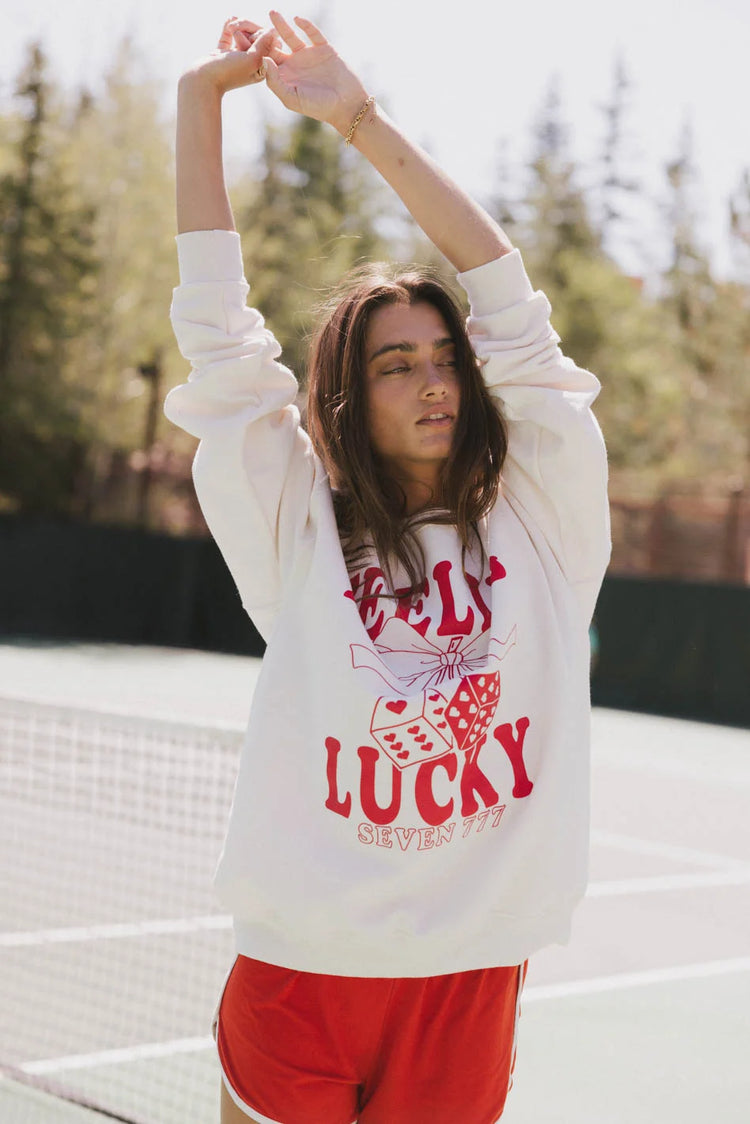 Long sleeves crewneck in white 