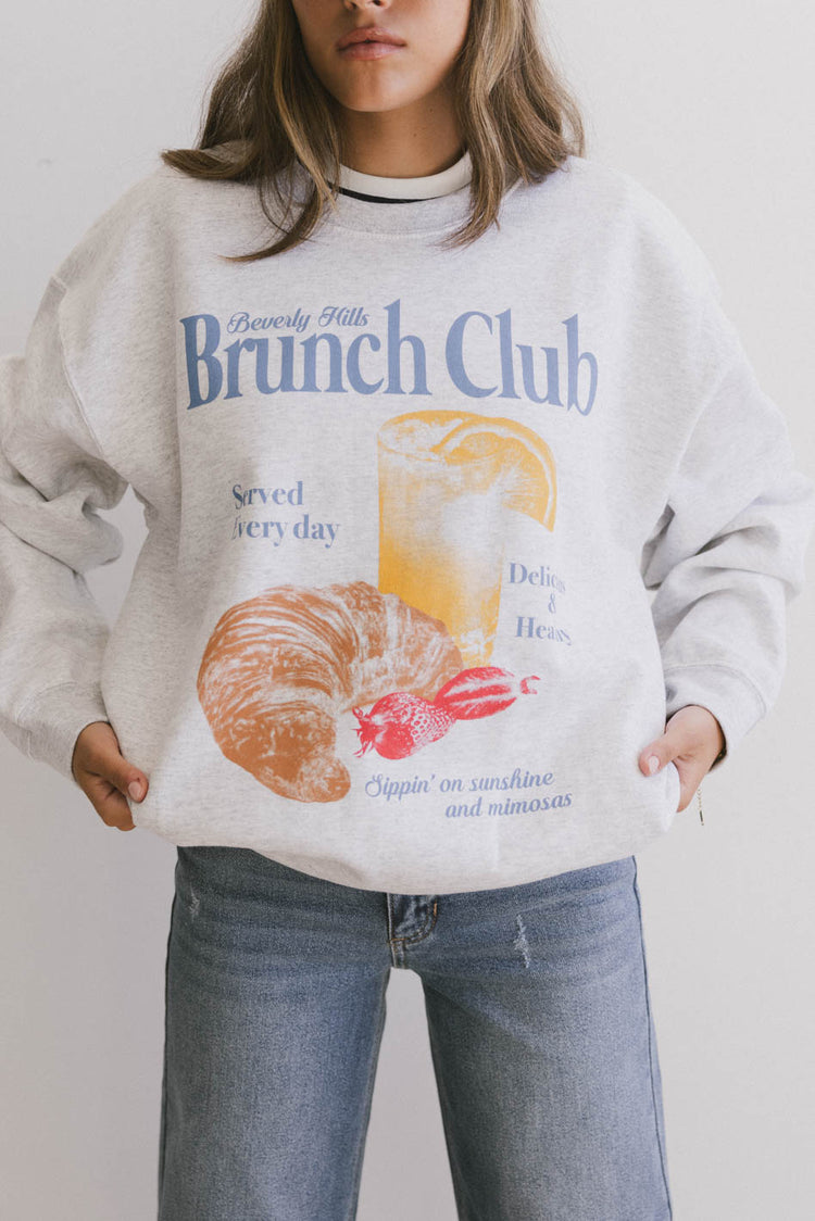 brunch club long sleeve pullover