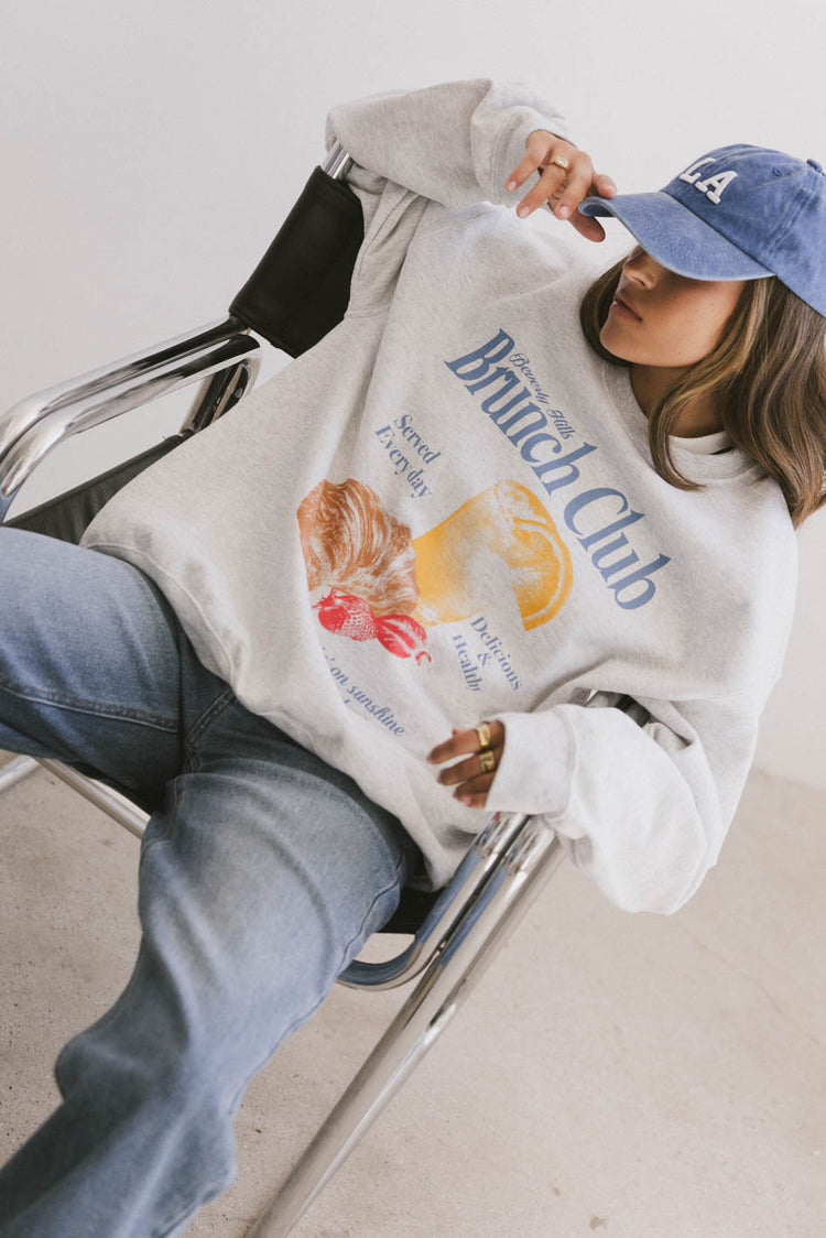 graphic brunch club sweater 
