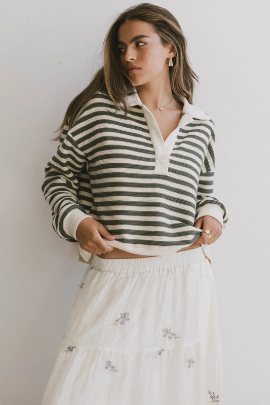 Long sleeves top in sage 