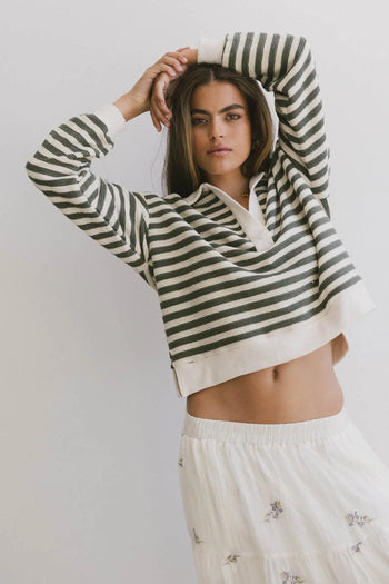 Top in cream and sage 