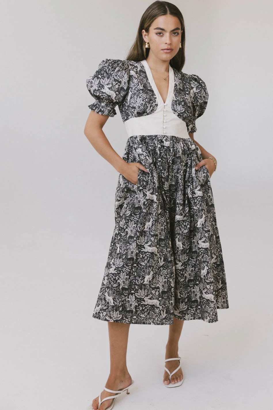 The Flora and Fauna Midi Dress - FINAL SALE The Flora and Fauna Midi Dress - FINAL SALE