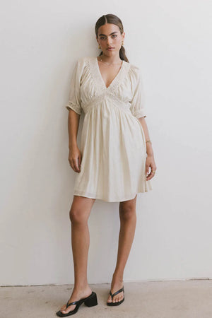 Lorna Mini Dress in Natural