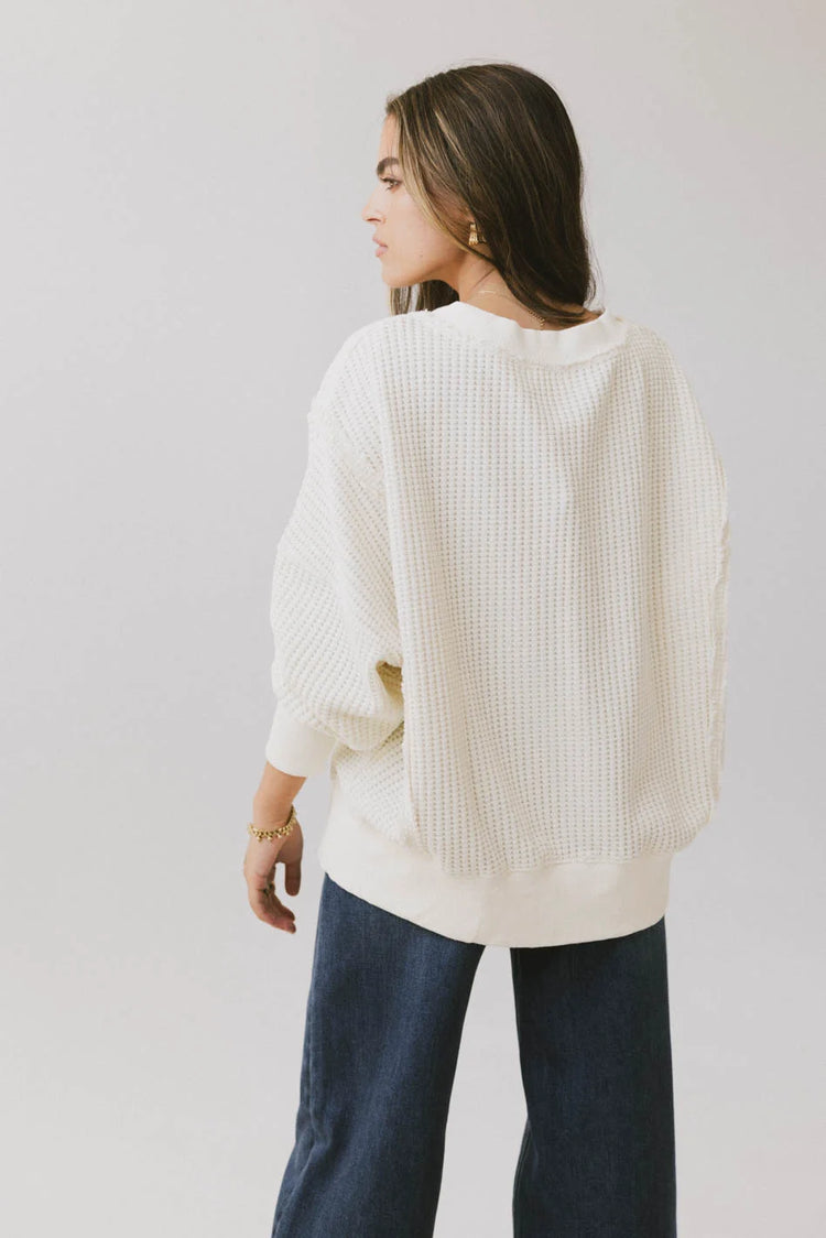 Oversized top in cream 