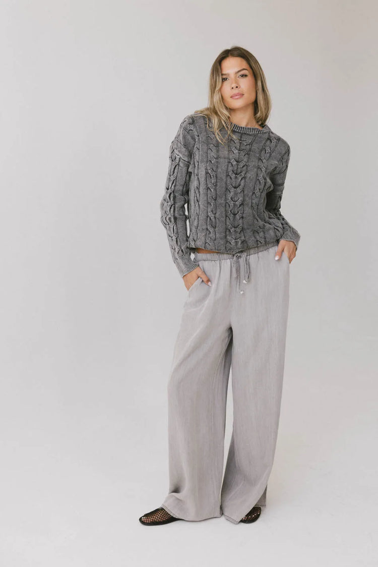 Wide leg pants in grey 