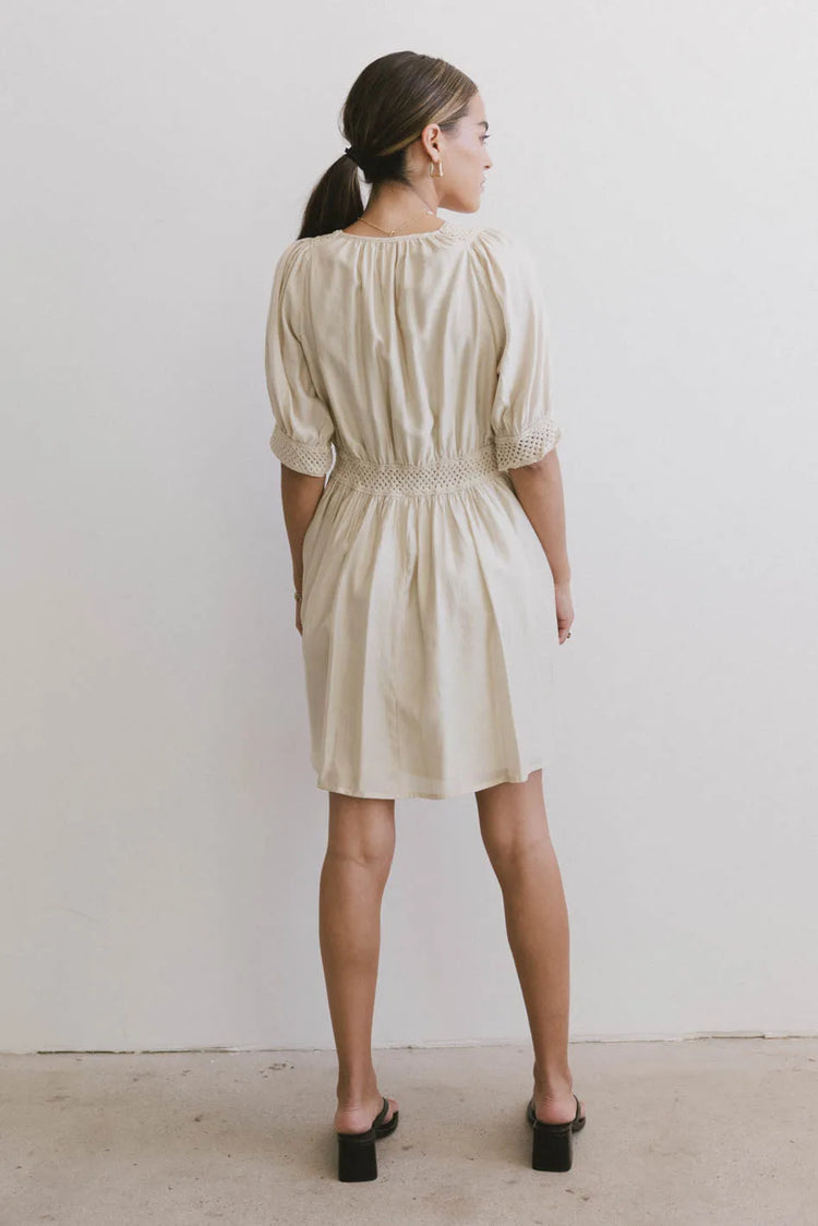 Plain color dress in oatmeal 