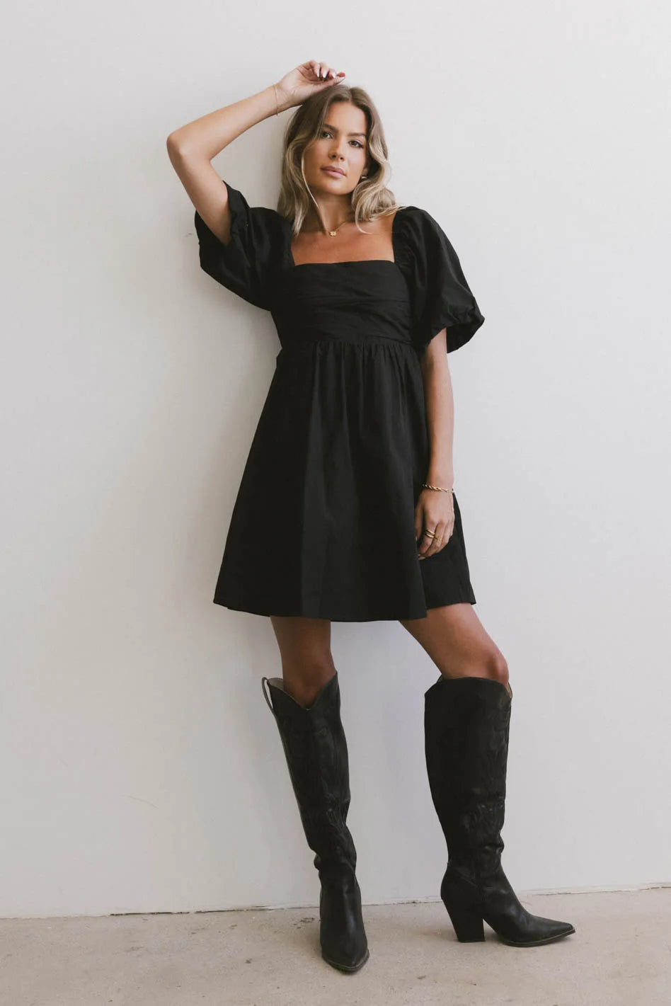 dinah midi dress Dinah Pleated Mini Dress in Black
