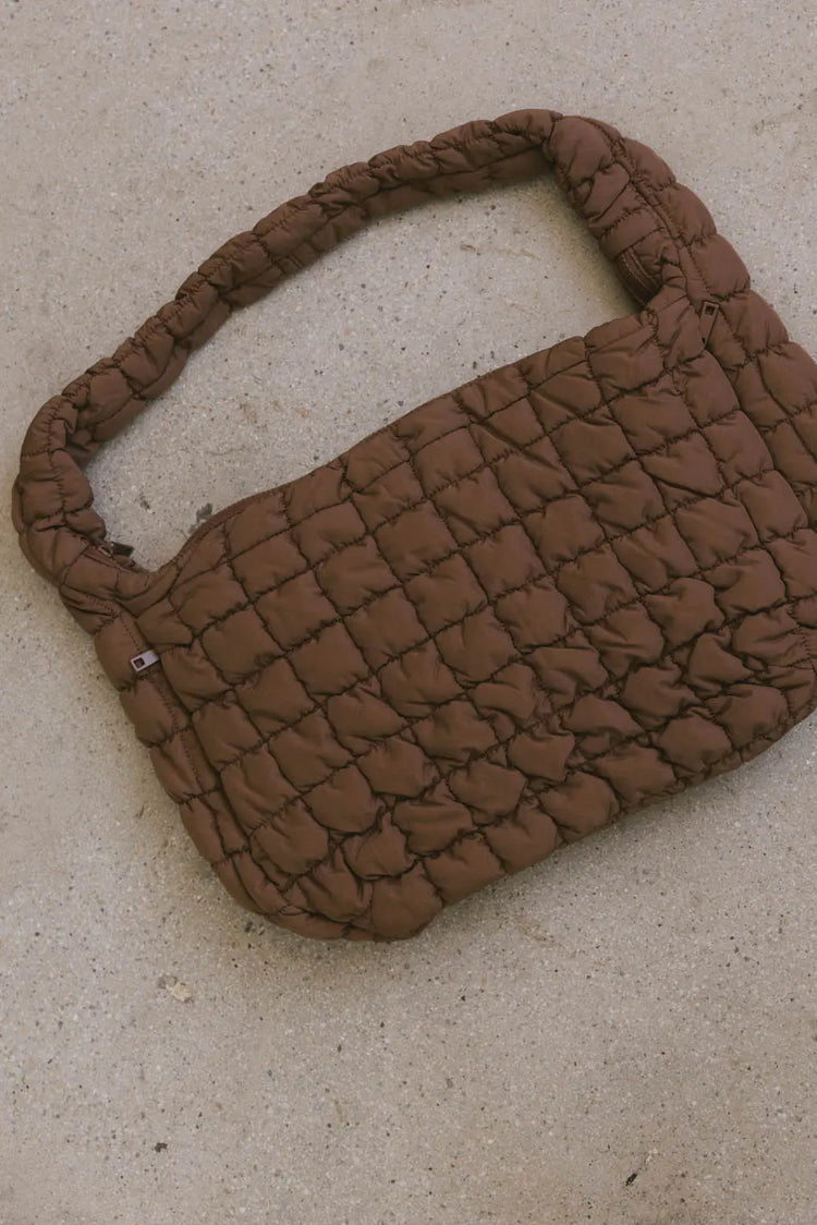 Quilted brown bag 