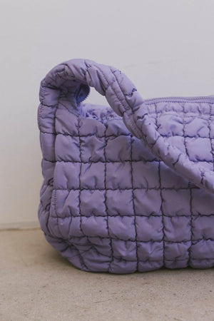 Nora Quilted Tote Bag in Lavender