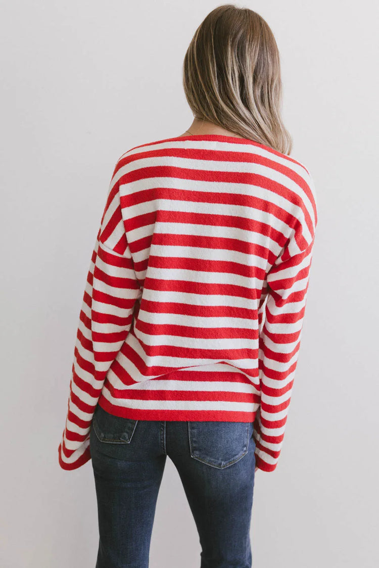 Striped top in red 