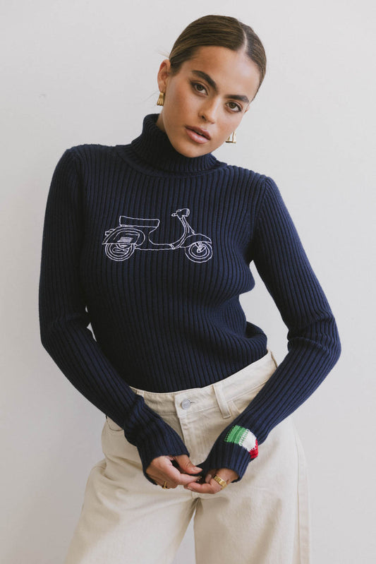 VESPA RIBBED TURTLENECK