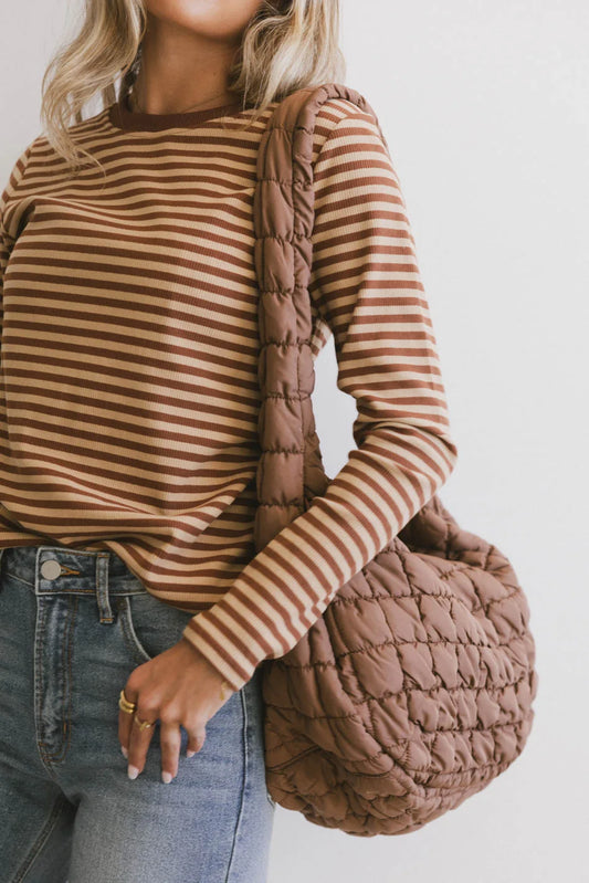 Long sleeves top in rust 