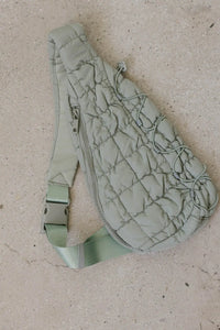 Quilted bag in sage 