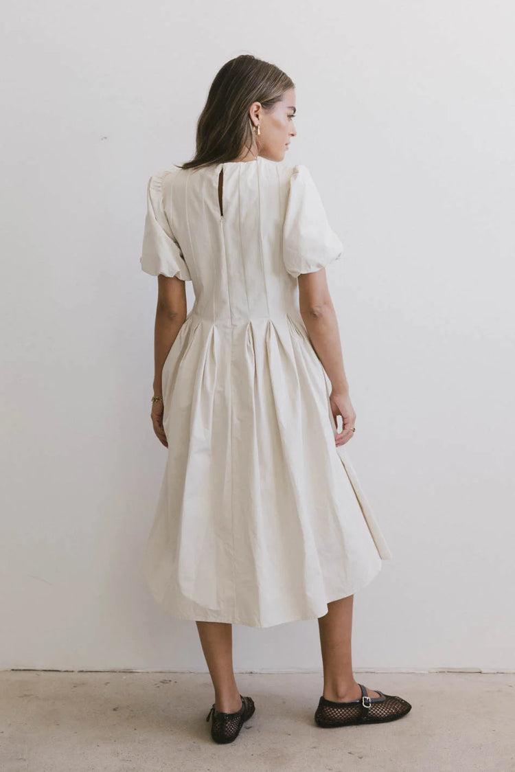 Midi dress in oatmeal 