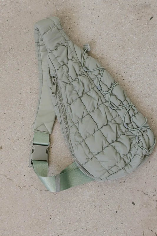 Quilted bag in sage 