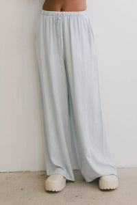 Elastic waist pants in blue 