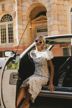 knee length dresses for ladies Beem Floral Midi Dress