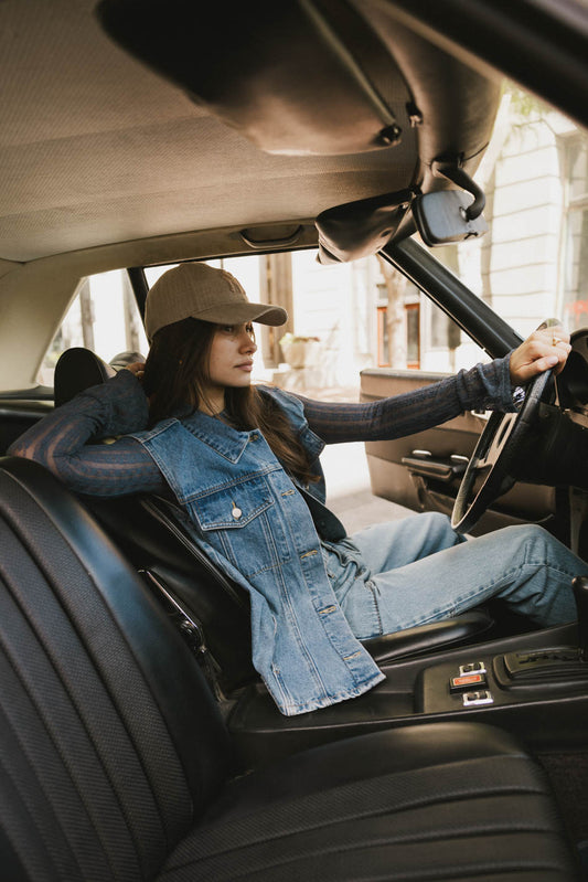 oversized denim vest