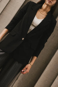 Long sleeves blazer in black 