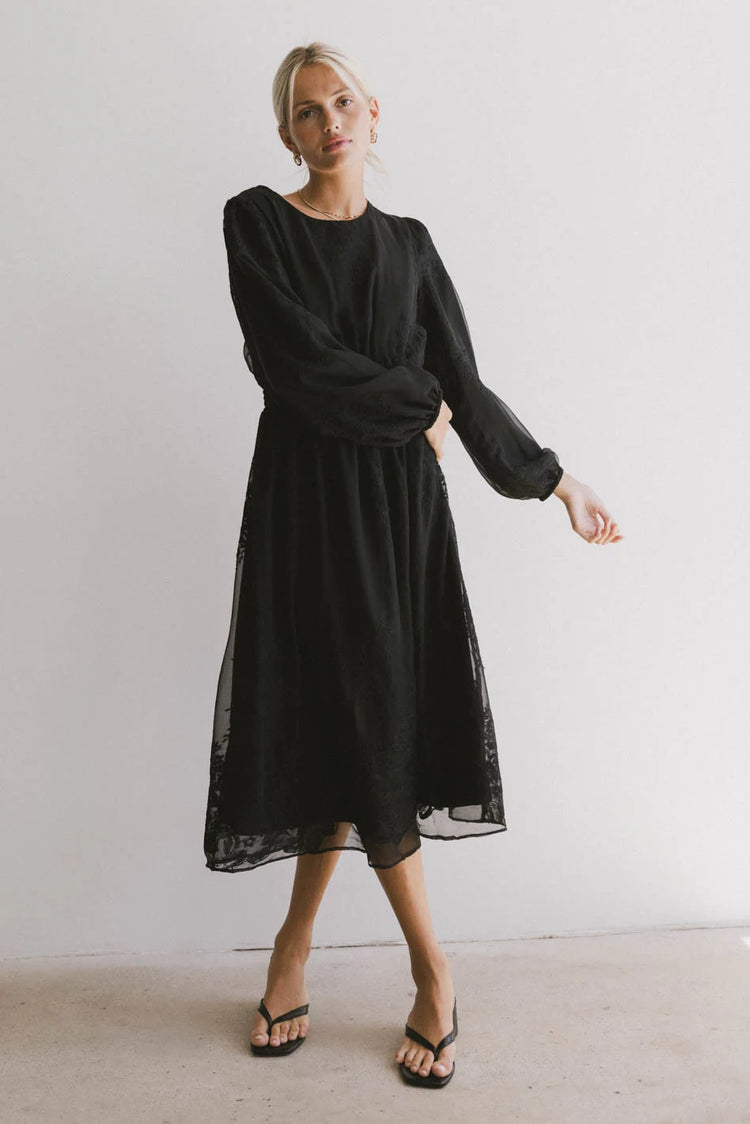 Long sleeves dress in black 