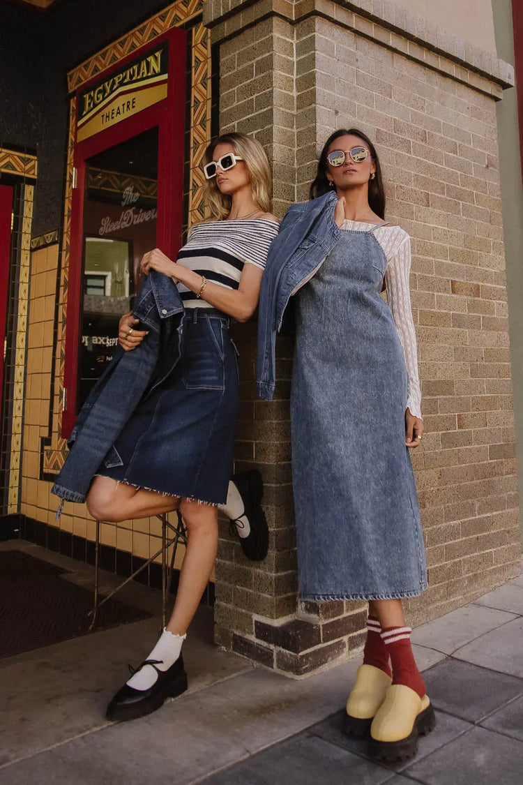 Midi denim dress 