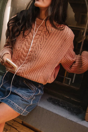 Dream Knit Sweater in Blush