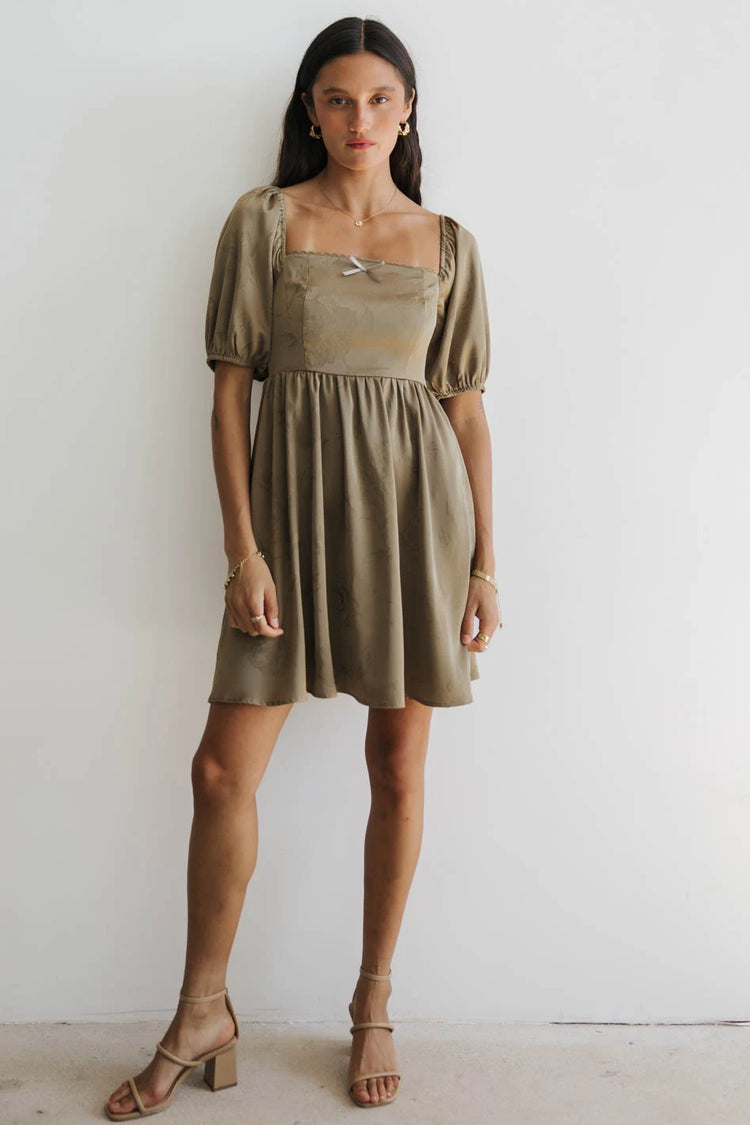 Mini dress in olive 