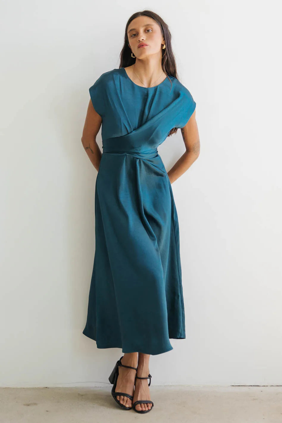 Rosalind Midi Dress in Teal - FINAL SALE Rosalind Midi Dress in Teal - FINAL SALE