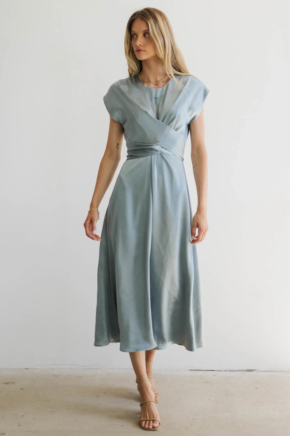 Rosalind Midi Dress in Blue - FINAL SALE Rosalind Midi Dress in Blue - FINAL SALE