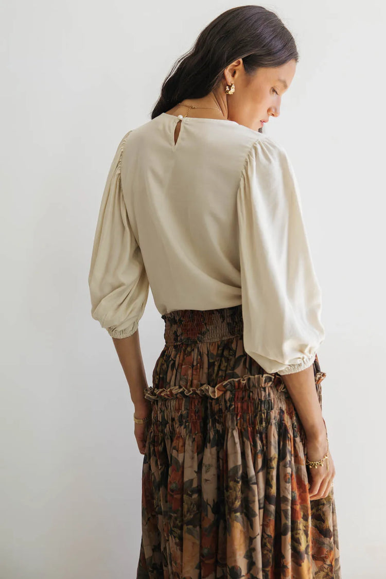 3/4 Sleeves blouse in cream 