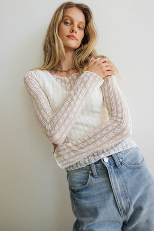 Rachel Lace Top in Ivory