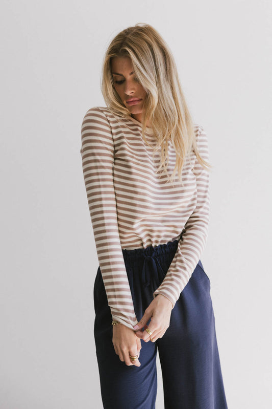 long sleeve striped basic 