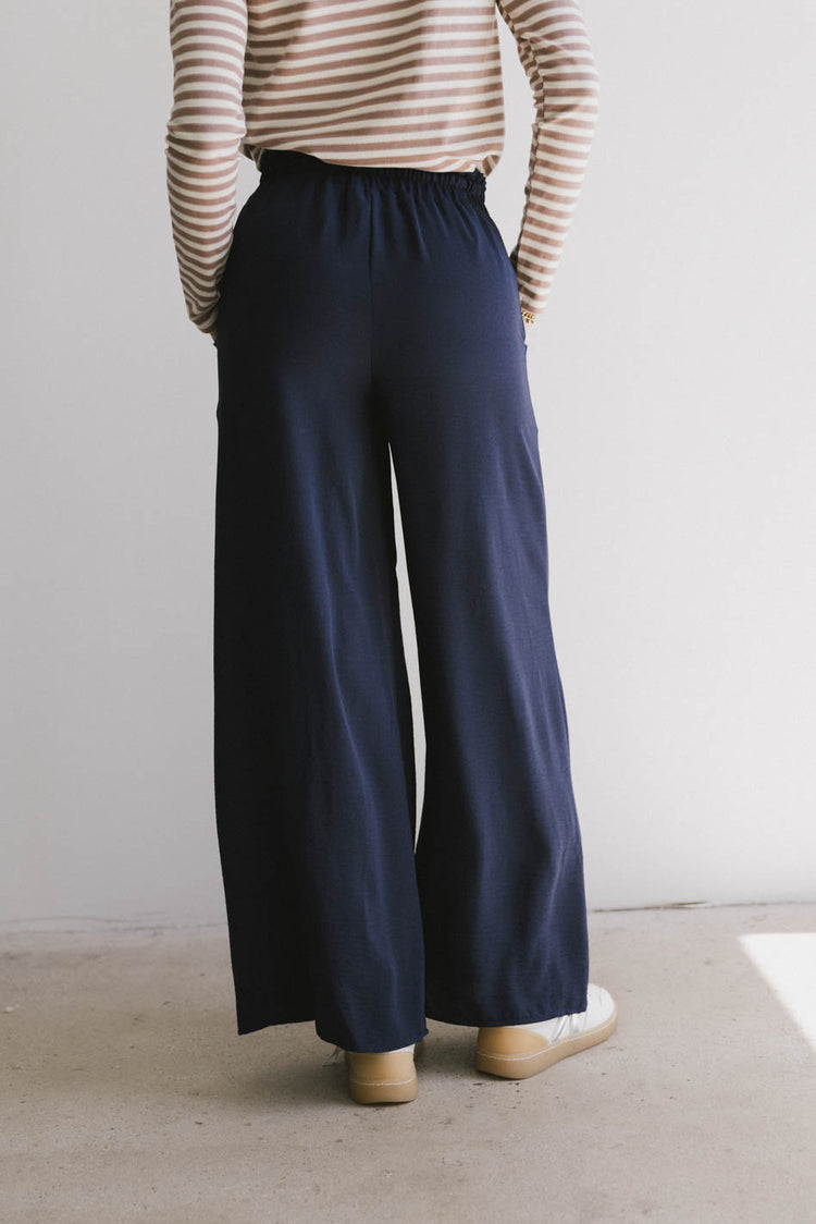 navy wide leg bottoms