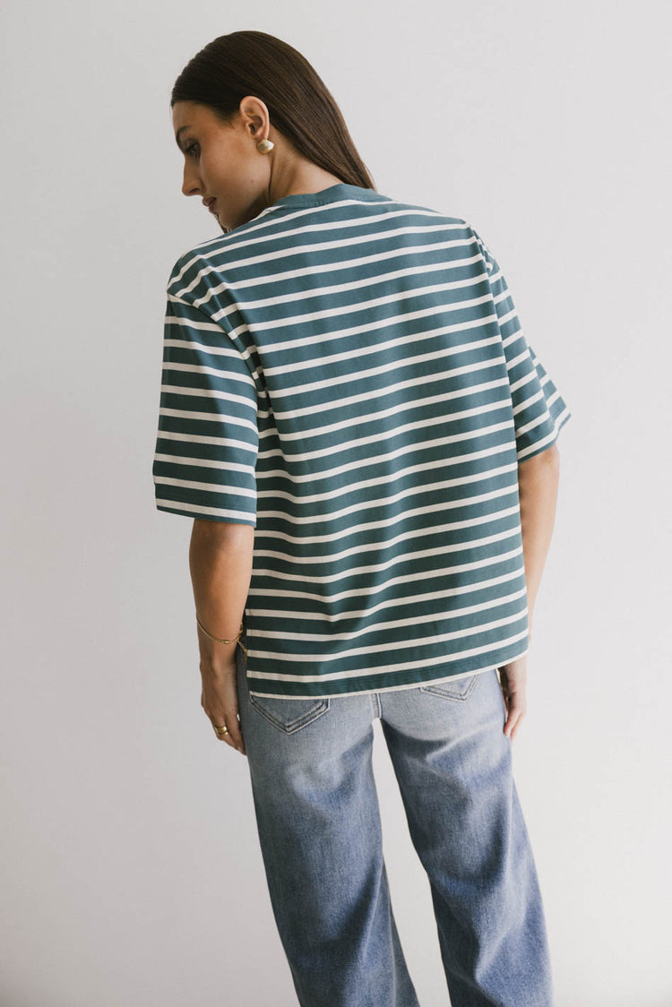 oversized striped tee