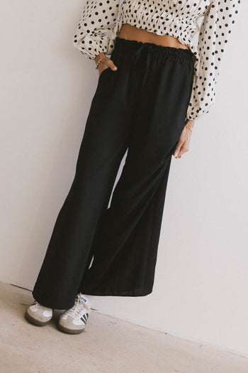 Mina Wide Leg Pants in Black - FINAL SALE