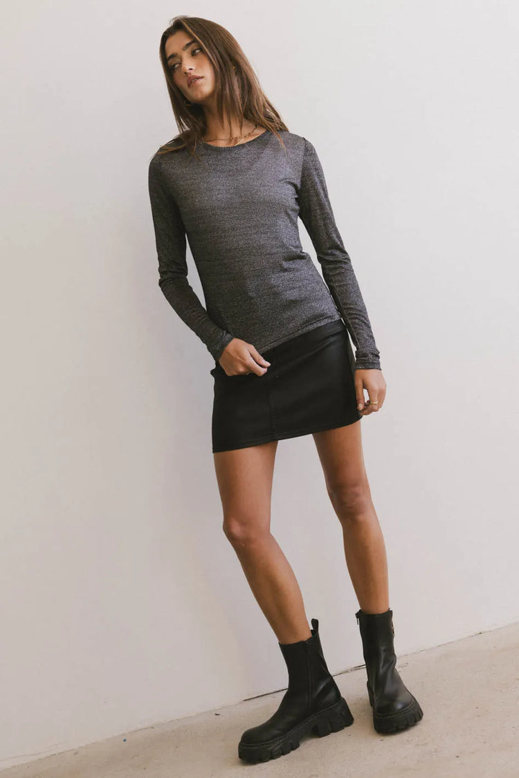 Long sleeves top in black 