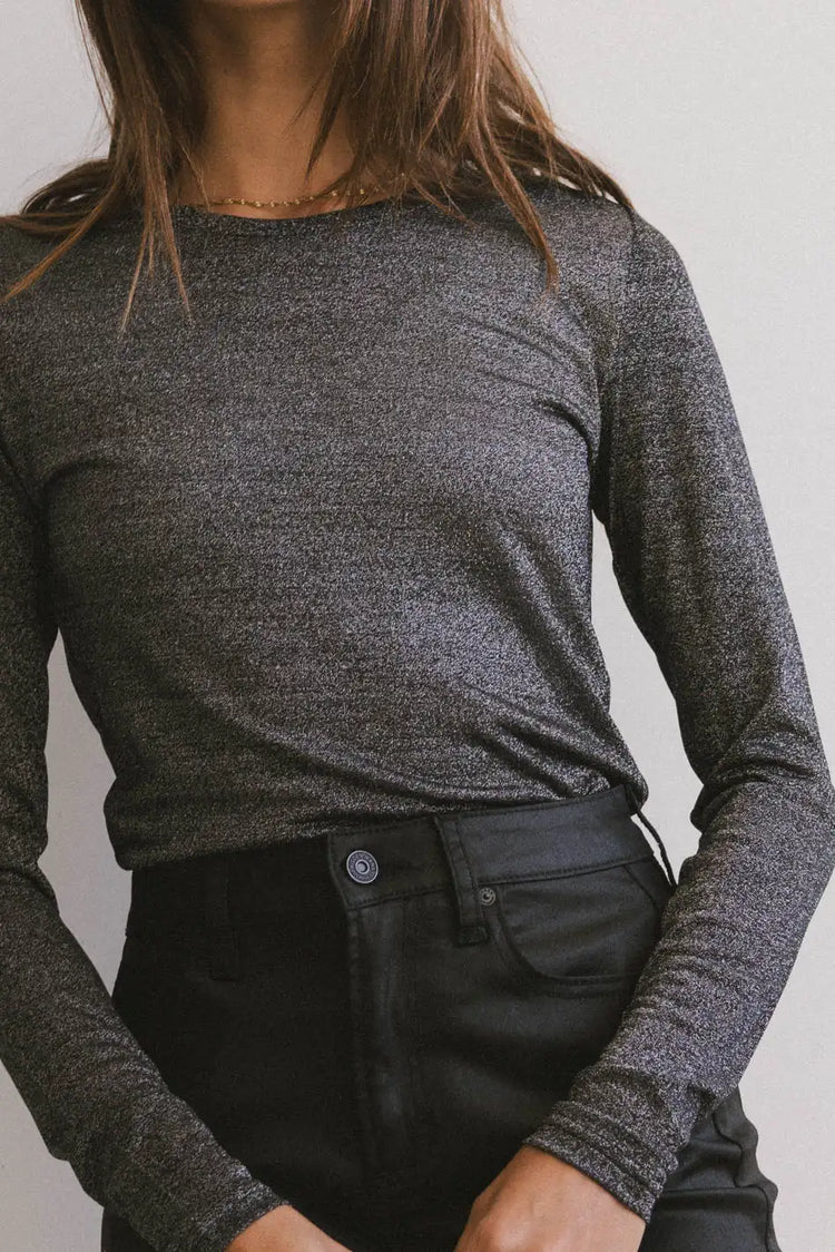 Knit top in black 