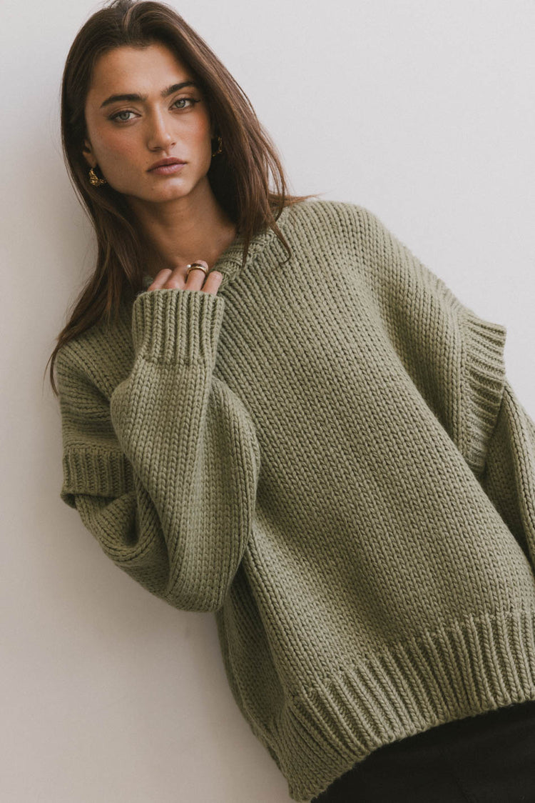 sage oversized sweater